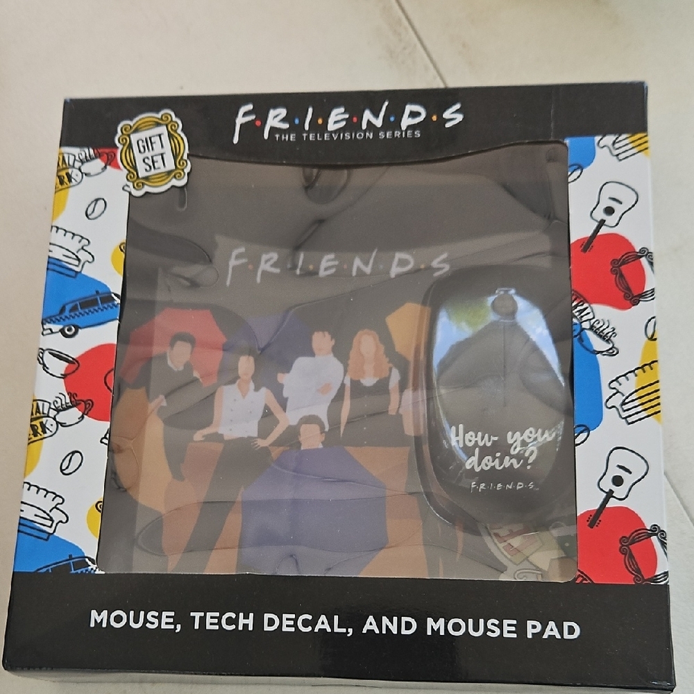 Friends Mouse, Tech Decal, and Mouse Pad Gift Set